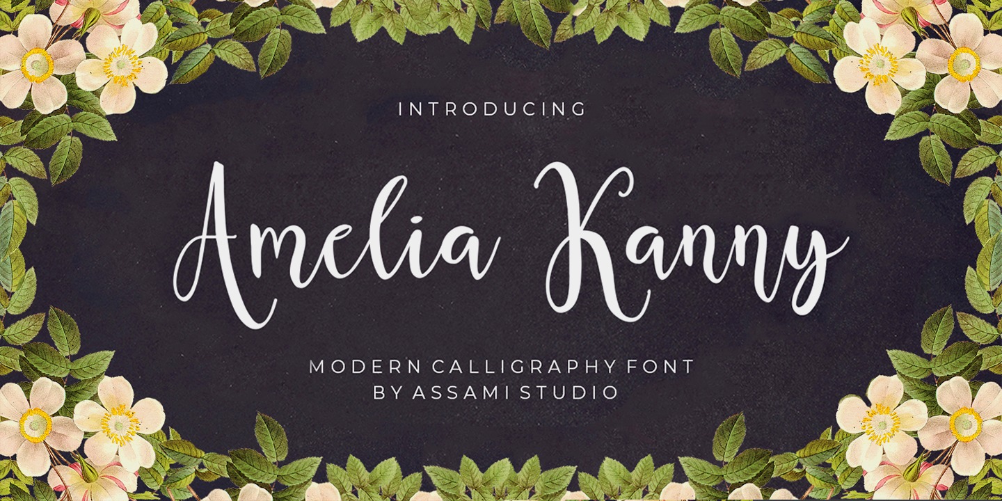 Amelia Kanny Regular Font preview
